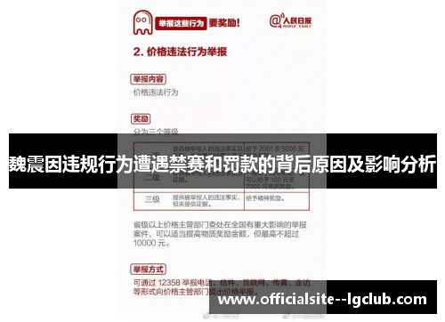 魏震因违规行为遭遇禁赛和罚款的背后原因及影响分析 魏震因违规行为遭遇禁赛和罚款的背后原因及影响分析